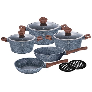 Set oale 10 piese, invelis marmura, Forest Line, Berlinger Haus, BH 1211N Set oale 10 piese, invelis marmura, Forest Line, Berlinger Haus, BH 1211N