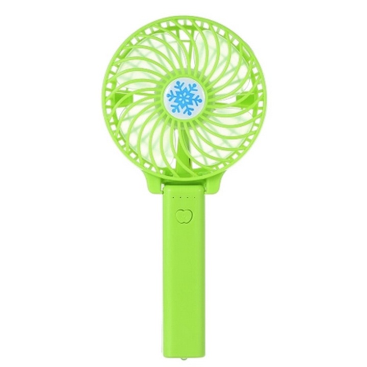 Преносим мини вентилатор, ергономичен, съвместим с всеки телефон, таблет или лаптоп, зелен