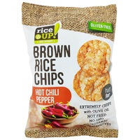 Chipsuri din orez brun integral cu hot chili pepper RICE UP! 60 g