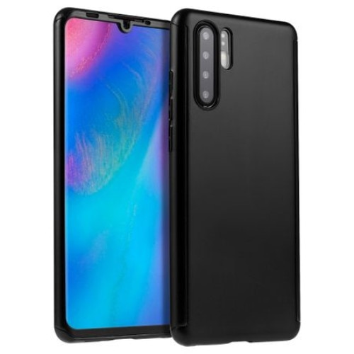 Husa protectie MyStyle® pentru Huawei P30, Black, acoperire completa 360 grade cu folie de protectie gratis