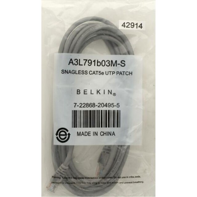 Cablu ETHERNET, 3m, gri, Belkin