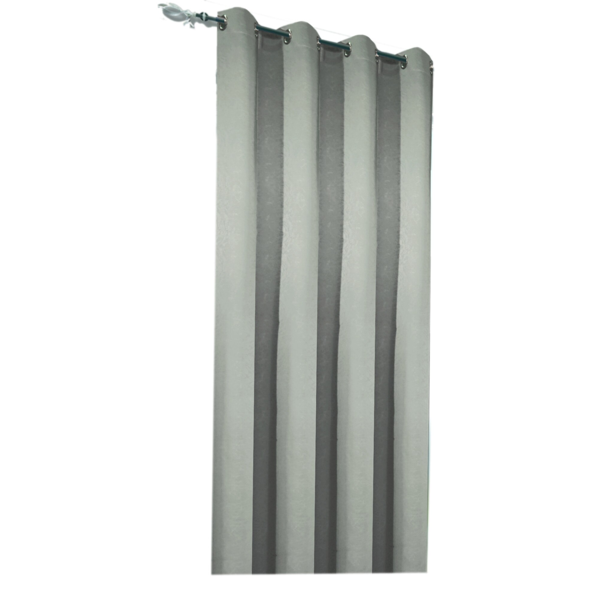 Draperie cu inele Blackout Leather crem-bej 245x135