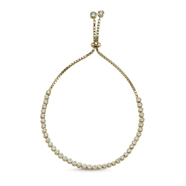 Bratara tennis din argint 925 aurit cu zirconii albe - Be Elegant BTU0103