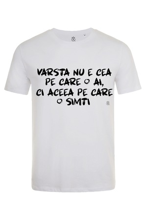 Tricou Barbati Personalizat Citate Celebre Varsta Rahelera Alb
