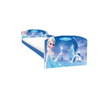 Pat copii Frozen Elsa albastru 184x85x68 cm - 2-14 ani Pat copii Frozen Elsa albastru 184x85x68 cm - 2-14 ani