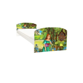 Pat copii Casuta din padure alb 144x75x58 cm - 2-8 ani Pat copii Casuta din padure alb 144x75x58 cm - 2-8 ani