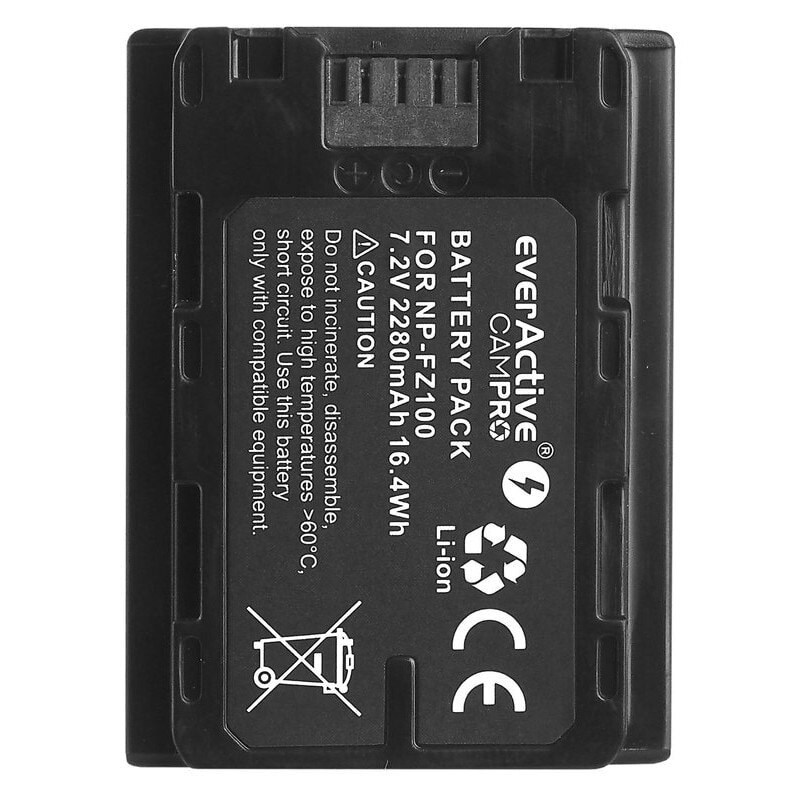 Acumulator camera NP-FZ100 EverActive CamPRO, 7,2V, 2280mAh, Li-Ion, Tip Sony