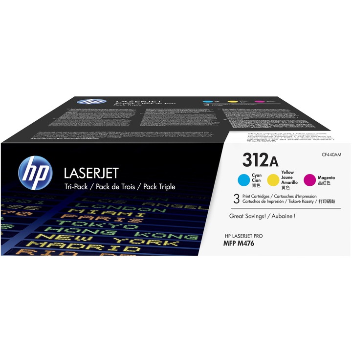 HP 312A toner, három csomag, C / M / Y