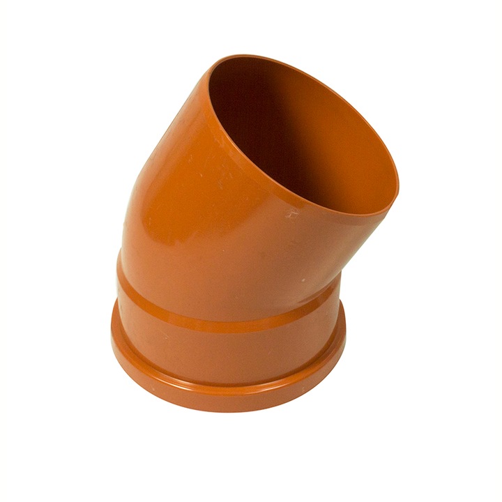 Cot PVC cu inel si garnitura, 400 x 30° mm sudat