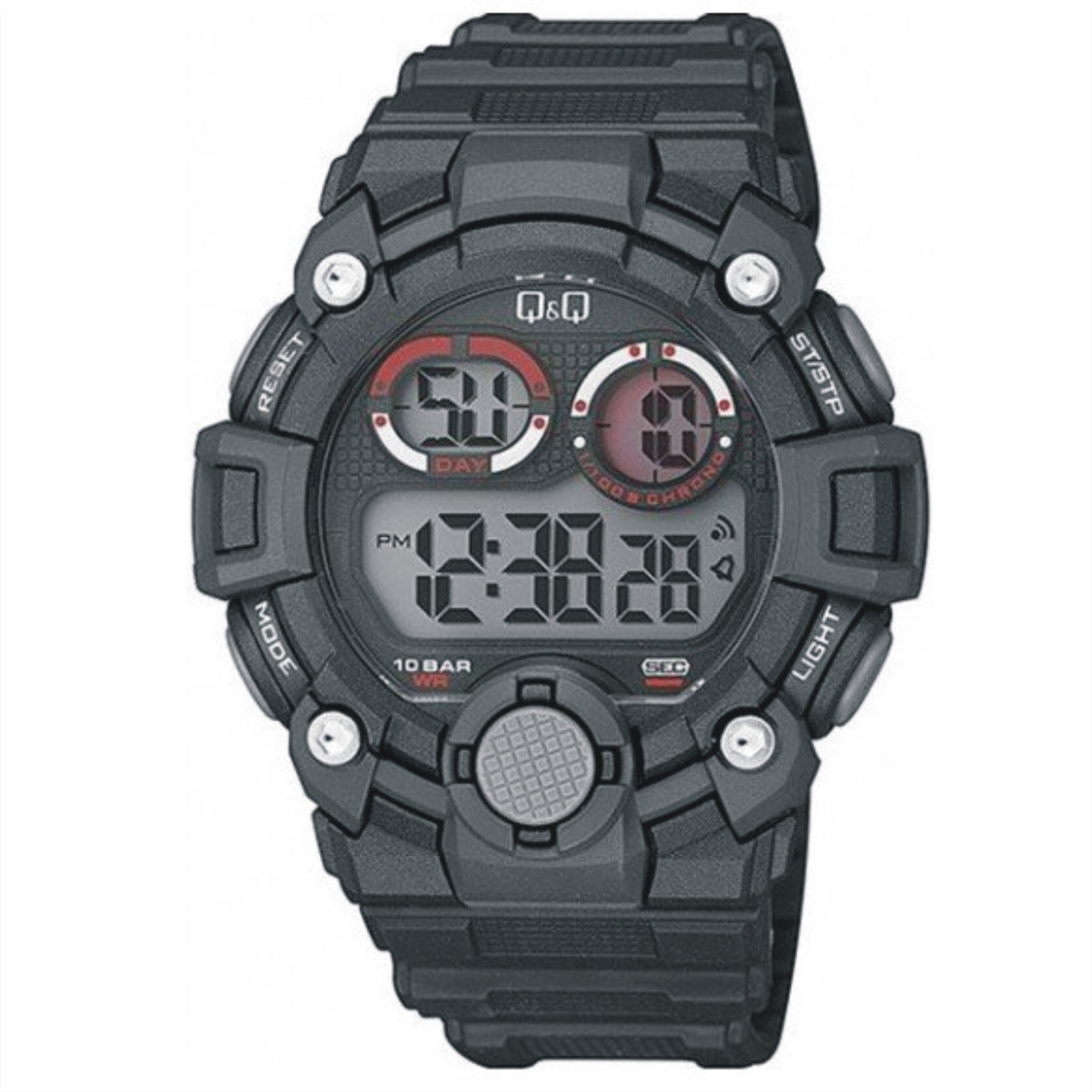Ceas Q&Q M162J001Y, barbatesc, digital, negru
