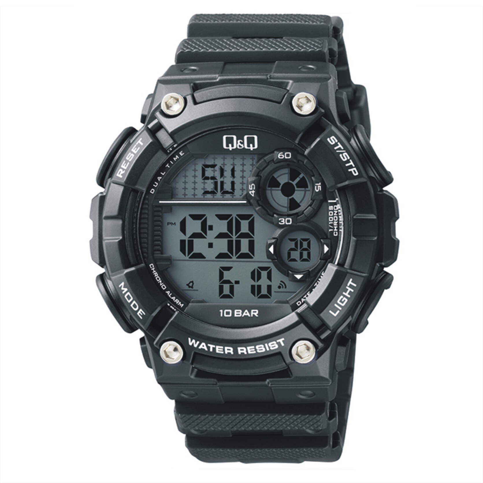 Ceas Q&Q M191J003Y, barbatesc, digital, negru