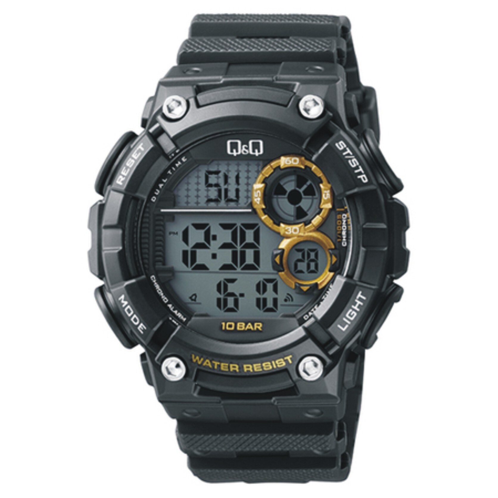 Ceas Q&Q M191J005Y, barbatesc, digital, negru