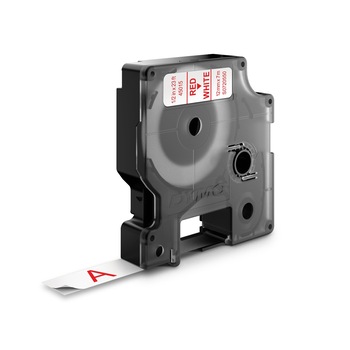 Etichete autocolante, DYMO 45015 LabelManager D1, 12mm x 7m, rosu/alb, S0720550 DY45015 Etichete autocolante, DYMO 45015 LabelManager D1, 12mm x 7m, rosu/alb, S0720550 DY45015