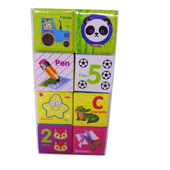 Set cuburi moi, viu colorate, pentru copii Set cuburi moi, viu colorate, pentru copii