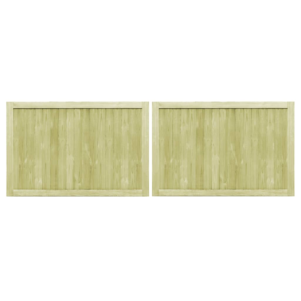 Set 2 porti de gradina, vidaXL, Lemn de pin verde tratat, 150 x 100 cm, Verde