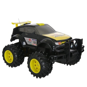 Masina cu telecomanda de teren off road negru cu galben , cu miscare fata si spate, dreapta si stanga , frana , ATS Masina cu telecomanda de teren off road negru cu galben , cu miscare fata si spate, dreapta si stanga , frana , ATS