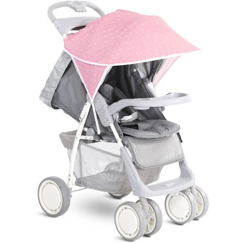 Copertina Lorelli pentru Carucior 2019, Pink & White Triangles