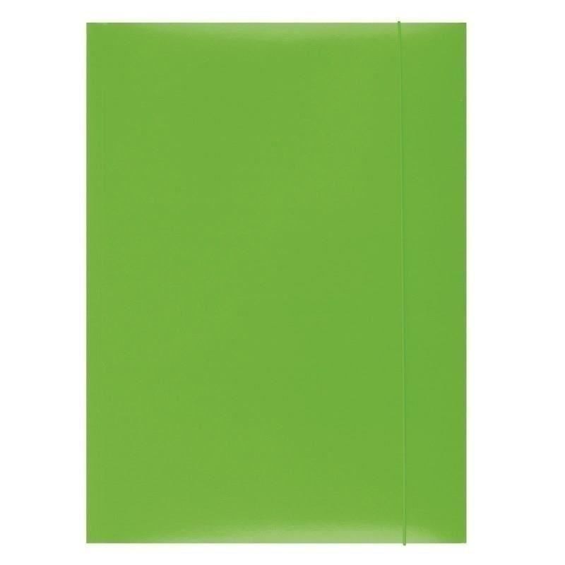 Папка OFFICE Products, Картонена, Еластична лента, 300 гр, Зелена - eMAG.bg