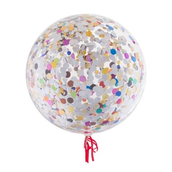 Balon confetti multicolor, ProCart, latex transparent, diametru 18 inch, accesoriu petrecere, rotund, aer sau heliu Balon confetti multicolor, ProCart, latex transparent, diametru 18 inch, accesoriu petrecere, rotund, aer sau heliu