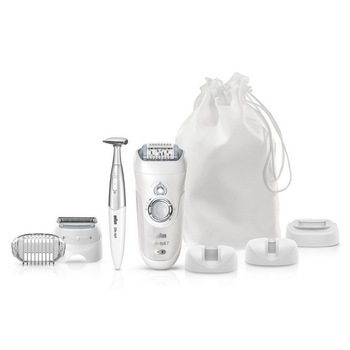 Set Epilator BRAUN 7-561, SensoSmart, trimmer, 8 accesorii, 40 pensete, Wet&Dry, Alb Set Epilator BRAUN 7-561, SensoSmart, trimmer, 8 accesorii, 40 pensete, Wet&Dry, Alb