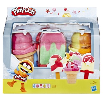 Set Play-Doh - Cutiuta cu inghetata, 4 cutii Set Play-Doh - Cutiuta cu inghetata, 4 cutii
