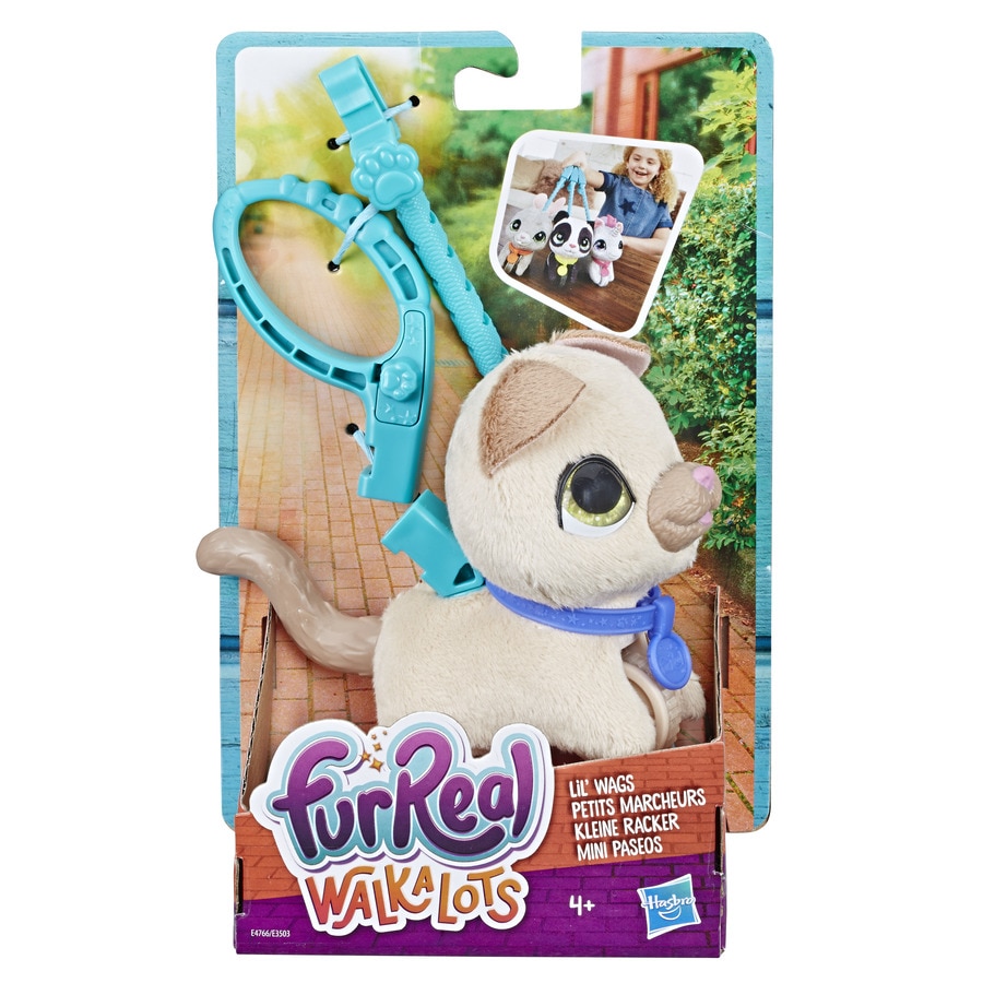 Pisicuta interactiva Furreal Friends - Mini Walkalots, cu lesa