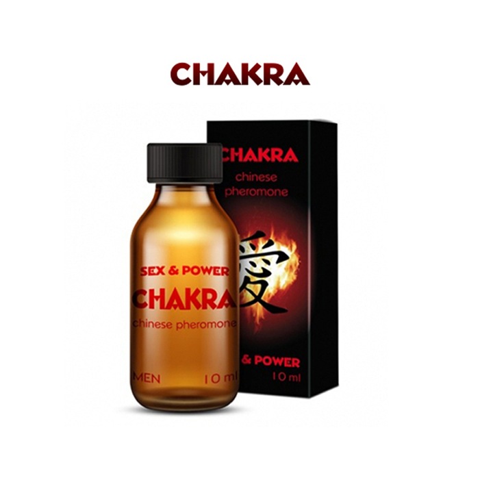 Parfum cu feromoni pentru barbati, Chakra™, super concentrat, 7 feromoni, esenta pura, 10 ml