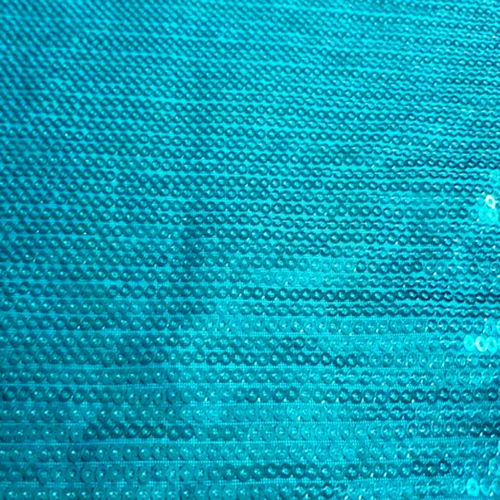 Set 5 metri material paiete, verde aqua, pe lycra