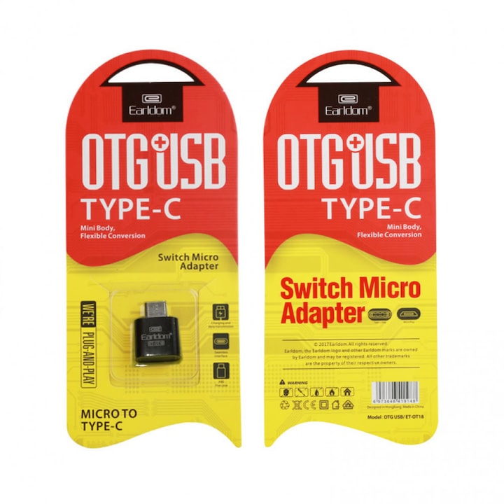 Adaptor mufa USB 3.1 Type-C la USB 3.0 mama OTG, Earldom OT18, Type C tata