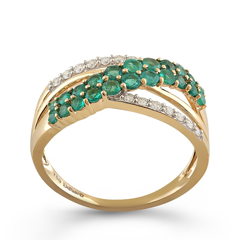 Inel Deruvo Aur 18k Diamante, Smaralde, 54 RCRA00164-EMDY