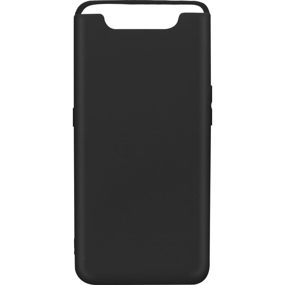 Husa de protectie Lemontti pentru Galaxy A80, Silicon Silky, Negru