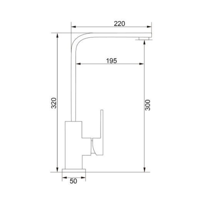 TRENDY S Swan Mosogatócsaptelep, fényes króm