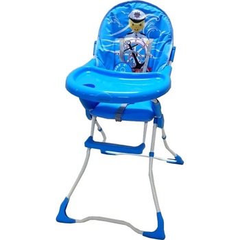 Scaun de masa pentru copii si bebe Baby Care™ CH ,pliabil, centura de siguranta, sezut comfortabil, masuta detasabila, model Micul Marinar, Albastru Scaun de masa pentru copii si bebe Baby Care™ CH ,pliabil, centura de siguranta, sezut comfortabil, masuta detasabila, model Micul Marinar, Albastru
