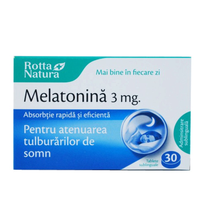 Melatonina 3 mg 30 tablete sublinguale Rotta Natura