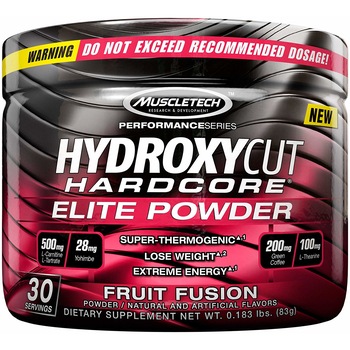 Muscletech hydroxycut hardcore elite powder 30 SERVINGS fruit punch Muscletech hydroxycut hardcore elite powder 30 SERVINGS fruit punch