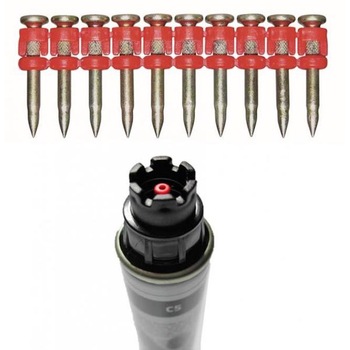 Cuie pentru beton Xtra Hard, 3x17mm, Alsafix C5 - set 800 cuie + 1 tub de gaz Cuie pentru beton Xtra Hard, 3x17mm, Alsafix C5 - set 800 cuie + 1 tub de gaz