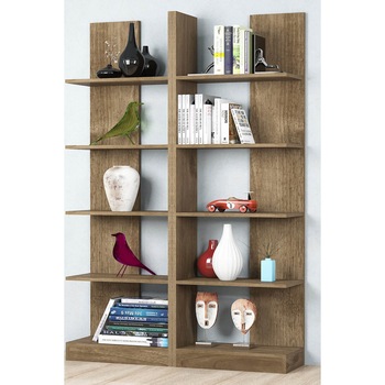 Biblioteca / etajera carti , Twin Homs, nuc, 187 x 100 x 25.8, PAL Biblioteca / etajera carti , Twin Homs, nuc, 187 x 100 x 25.8, PAL