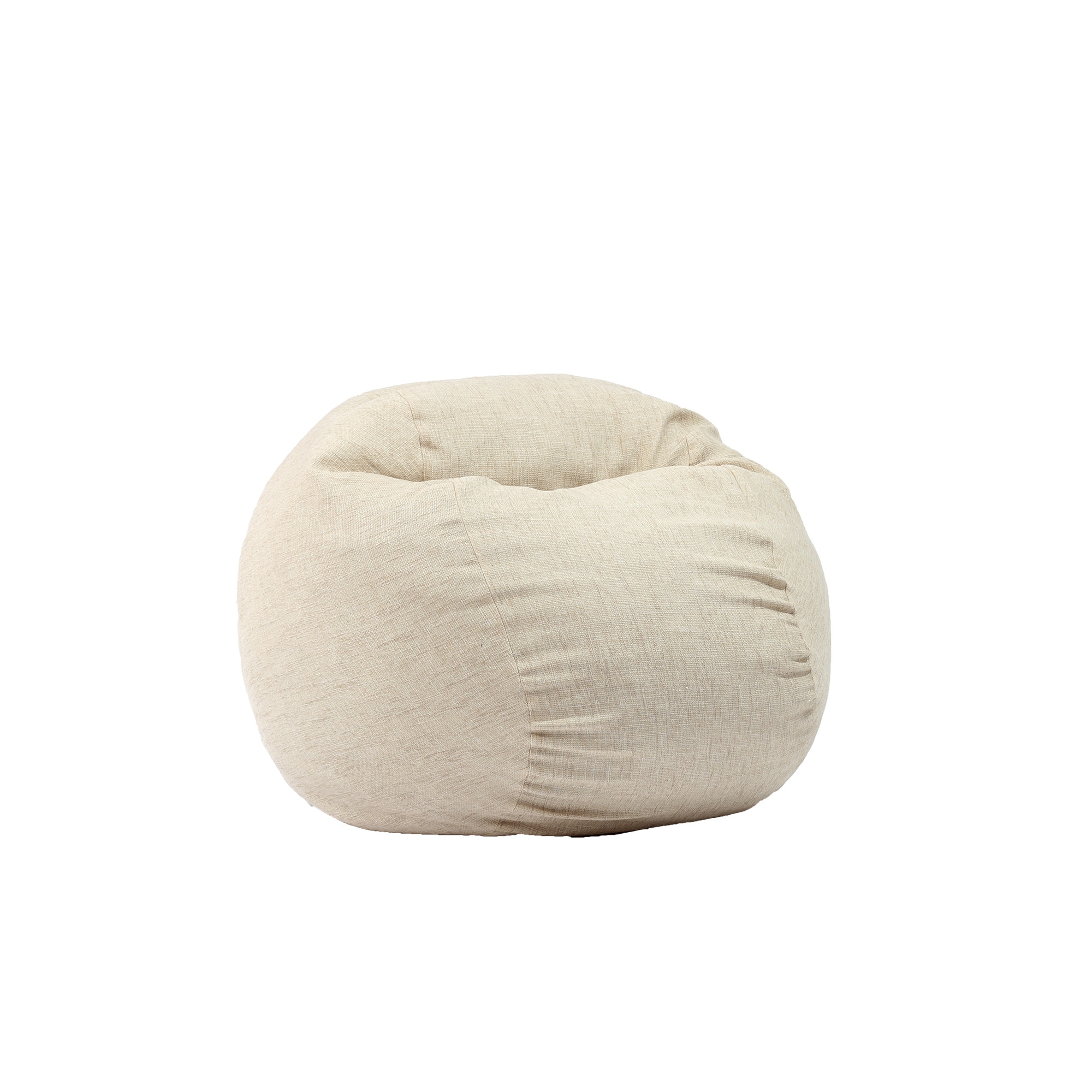 Fotoliu Pufrelax Matusalem - Beige Brulee (Gama Premium Rustic) umplut cu fulgi de burete memory mix