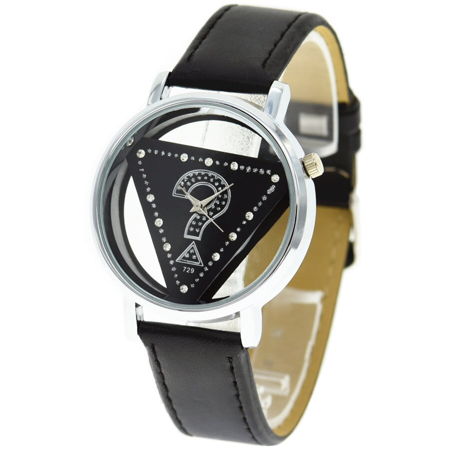 Ceas dama Quartz Geneva casual, elegant G5687 negru, curea piele