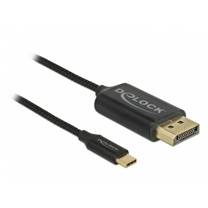 Cablu USB-C la DisplayPort (DP Alt Mode) 4K 60Hz 1m, Delock 83709