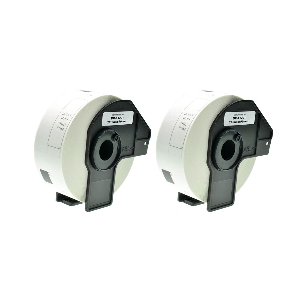 Set 2 Banda/Rola DK 11201 etichete Alb 29mmX90mm Compatibile Pentru Brother P-Touch QL 1000 Series / QL 1050 / QL 1050 N / QL 1060 N / QL 500 / QL 500 A / QL 550 /QL 560 Series / QL 560 VP / QL 570 / QL 580 / QL 650 TD / QL 700 / QL 710 W / QL 720 NW