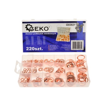 Saibe de cupru, 220 piese, GEKO G02821 Saibe de cupru, 220 piese, GEKO G02821