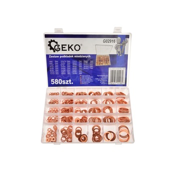 Set de saibe de cupru 580 piese, GEKO G02916 Set de saibe de cupru 580 piese, GEKO G02916