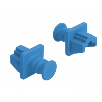 Set 10 buc protectie impotriva prafului pentru RJ45 Albastru, Delock 86509 Set 10 buc protectie impotriva prafului pentru RJ45 Albastru, Delock 86509