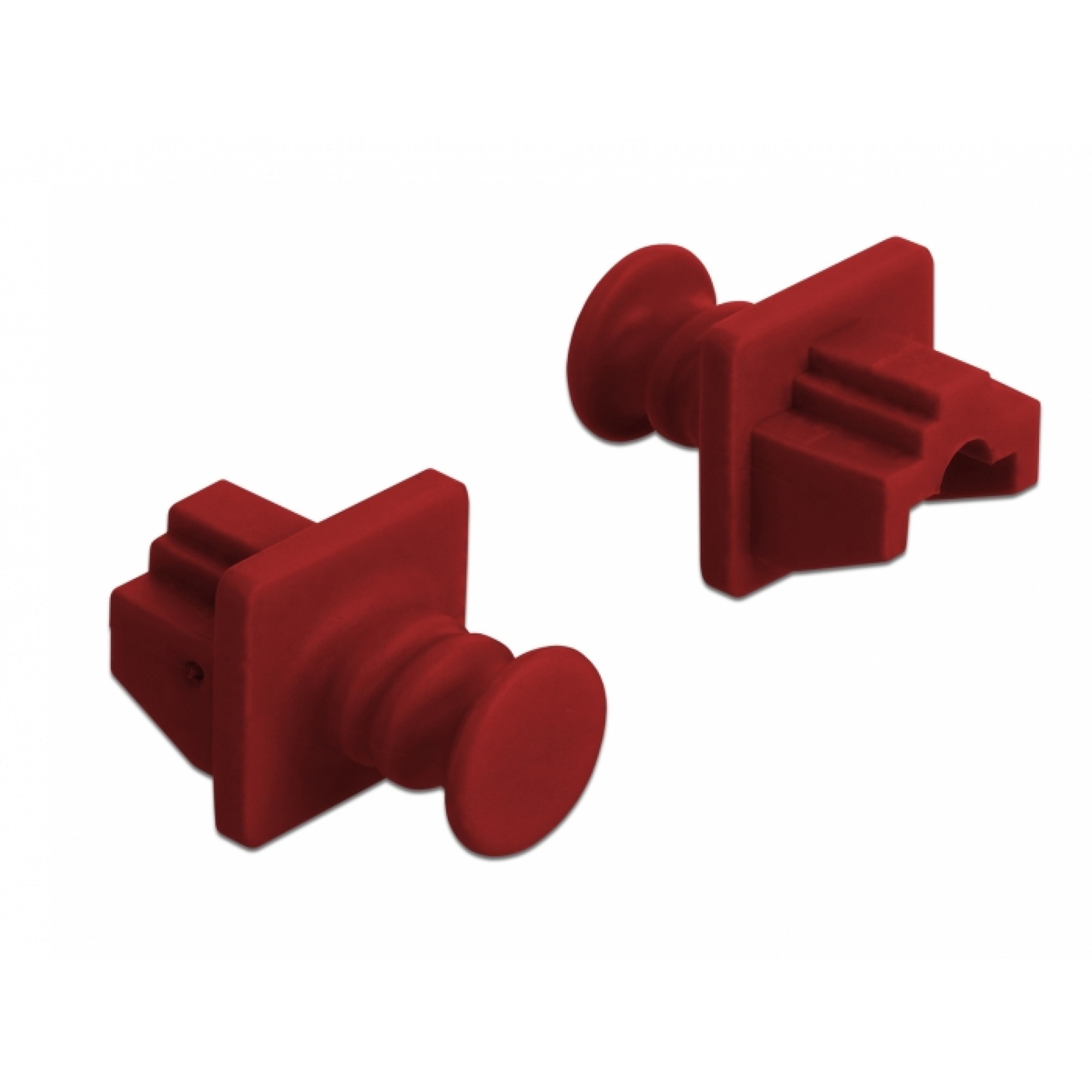 Set 10 buc protectie impotriva prafului pentru RJ45 Rosu, Delock 86510
