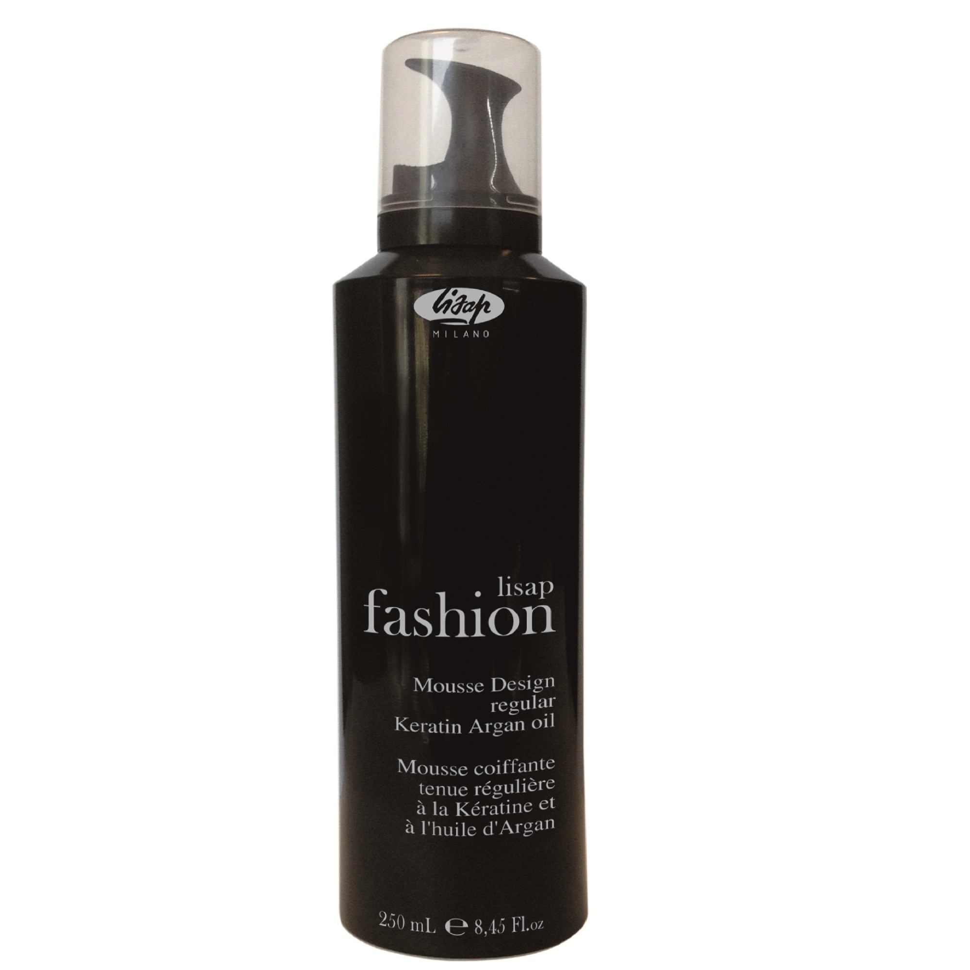 Spuma fixare usoara cu keratina si ulei de argan, LIsap Milano, Fashion Mousse Regular, 250ml