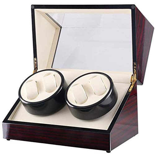 Cutie Watch Winder Cires pentru 4 ceasuri automate TRIDENT,interior crem