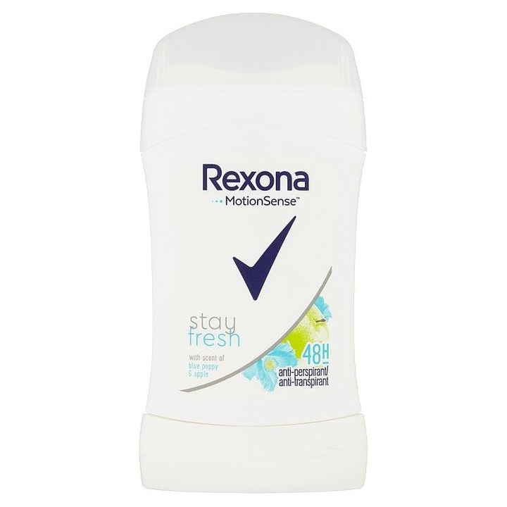 Deodorant antiperspirant stick 48h Rexona stay fresh blue poppy&apple scent 40ml