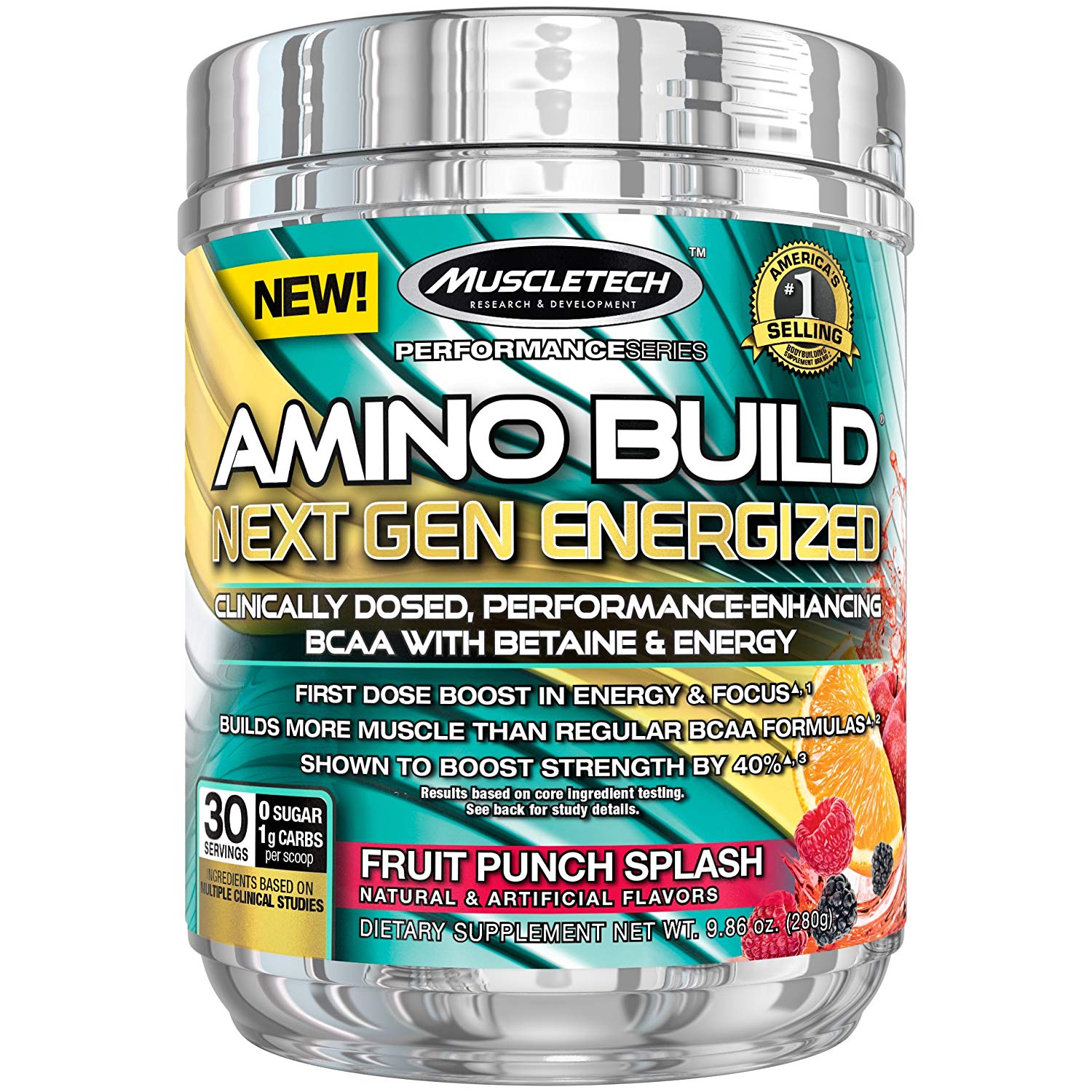 Muscletech amino build next gen ENERGIZED 30 SERVINGS fruit punch