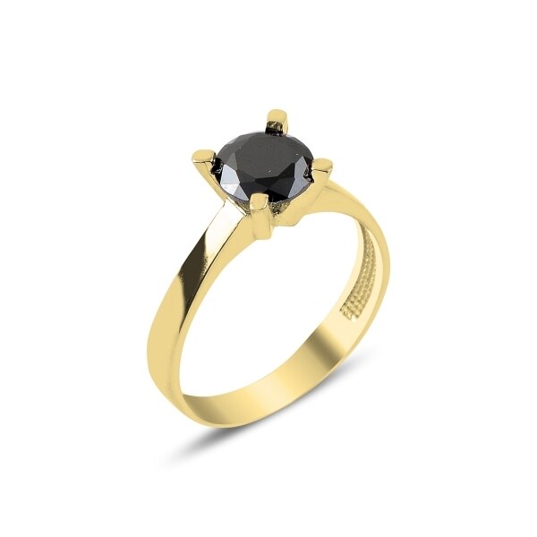 Inel argint cu Zirconiu Negru - Solitaire 12197